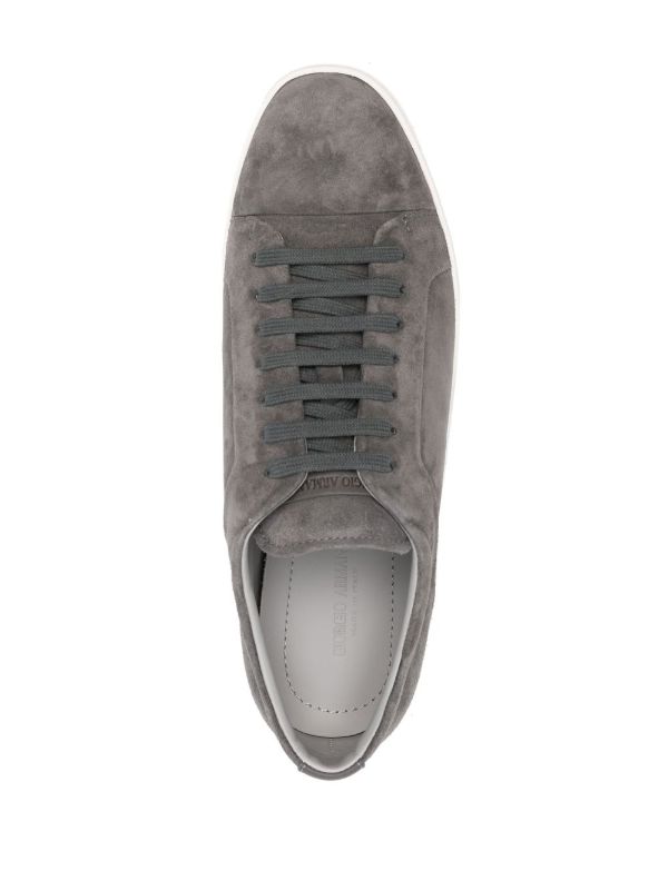 Armani store suede trainers