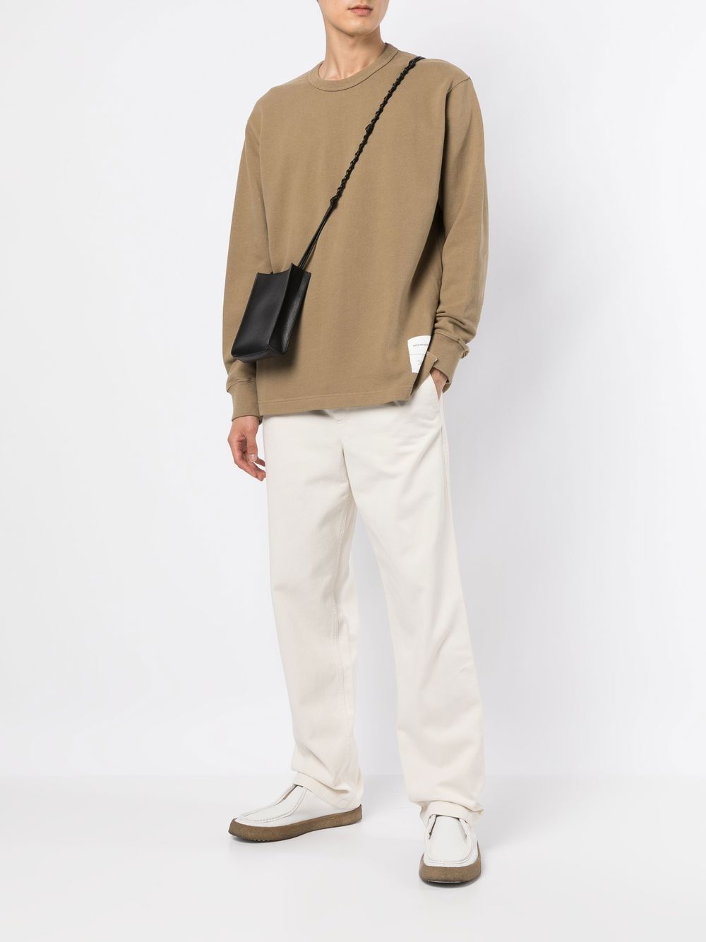 Norse Projects Sweater met logopatch - Bruin