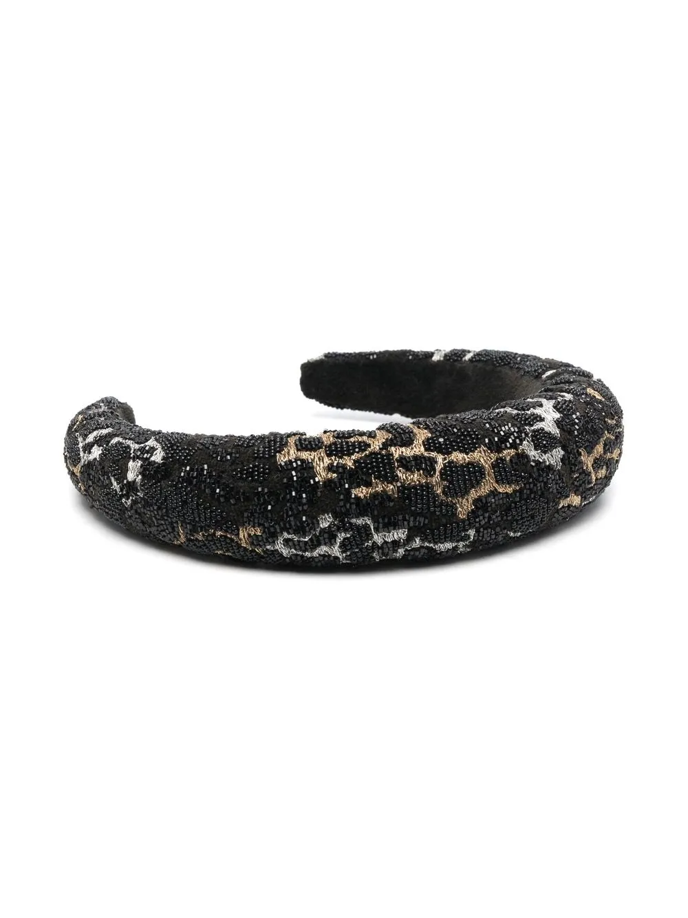 Image 2 of Olympia Le-Tan beaded leopard-print headband