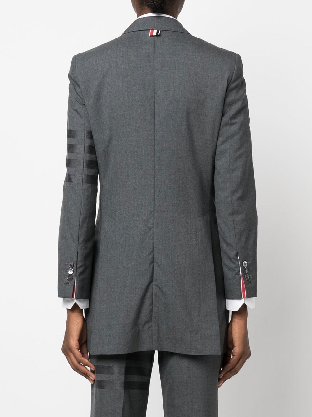 Shop Thom Browne 4-bar Stripe Wool Blazer In Grey