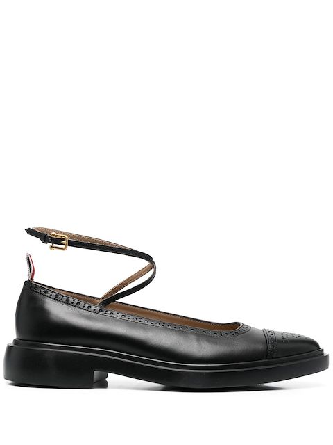 Thom Browne Kilt Varsity leather penny loafers