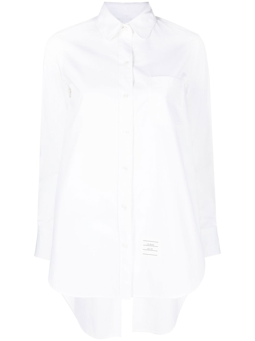 Shop Thom Browne Cross-strap Belted Waist Shirt In White