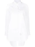 Thom Browne cross-strap belted waist shirt - White