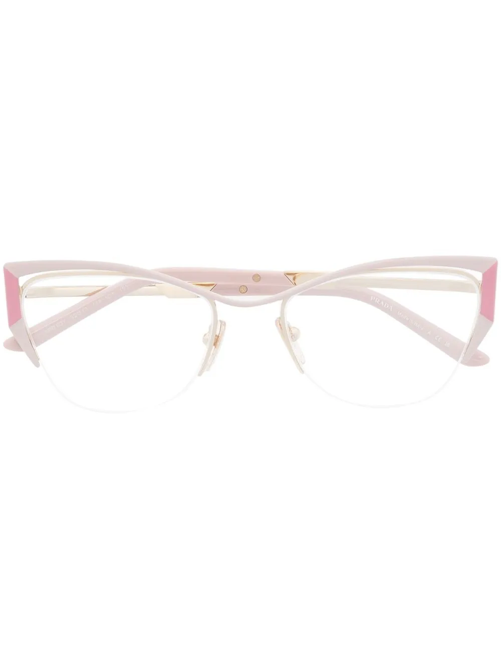 

Prada Eyewear lentes con armazón en contraste - Rosado