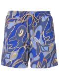 Lygia & Nanny abstract-print drawstring swim trunks - Blue