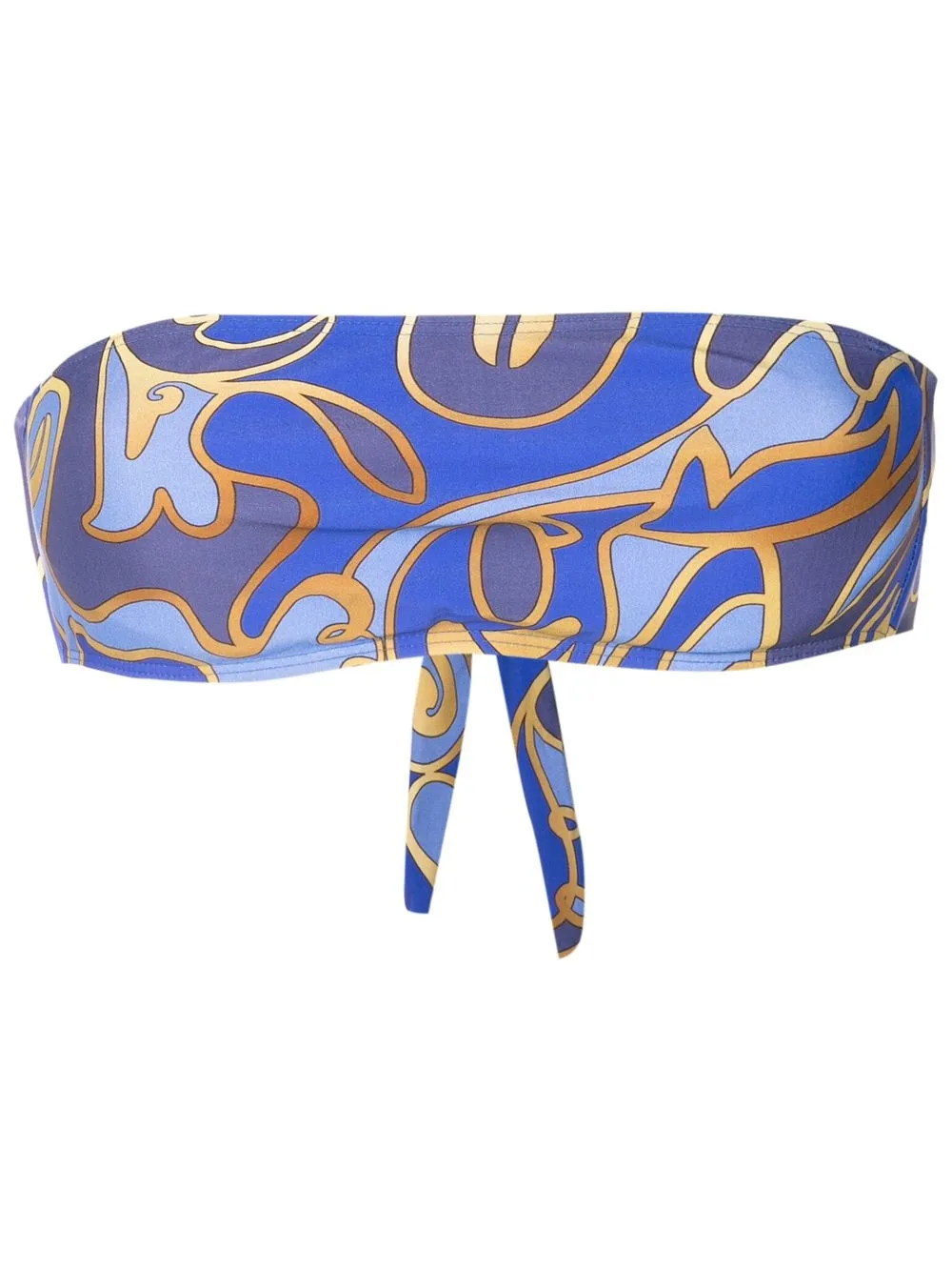 

Lygia & Nanny bikini tipo bandeau con estampado gráfico - Azul