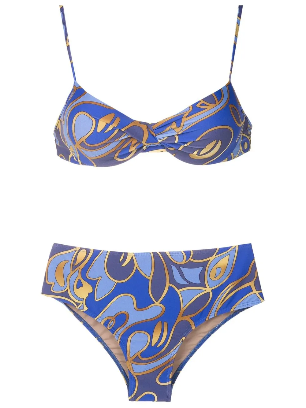 

Lygia & Nanny bikini con estampado gráfico - Azul