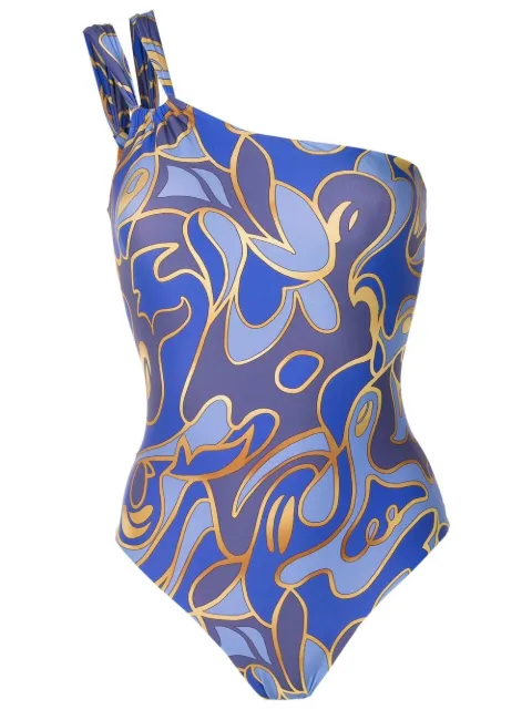 Lygia & Nanny one-shoulder swimsuit