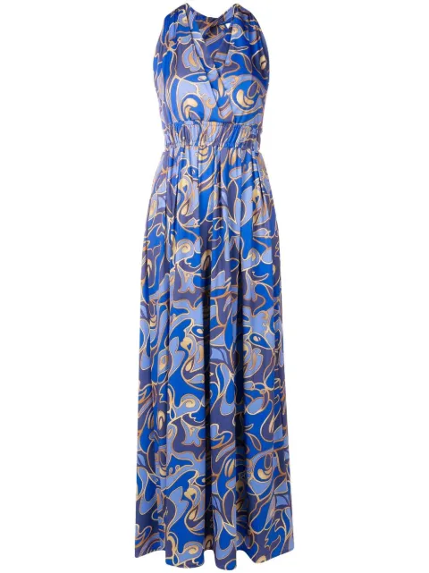 Lygia & Nanny graphic-print halterneck dress
