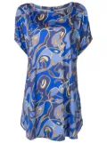 Lygia & Nanny Allat graphic-print tunic dress - Blue