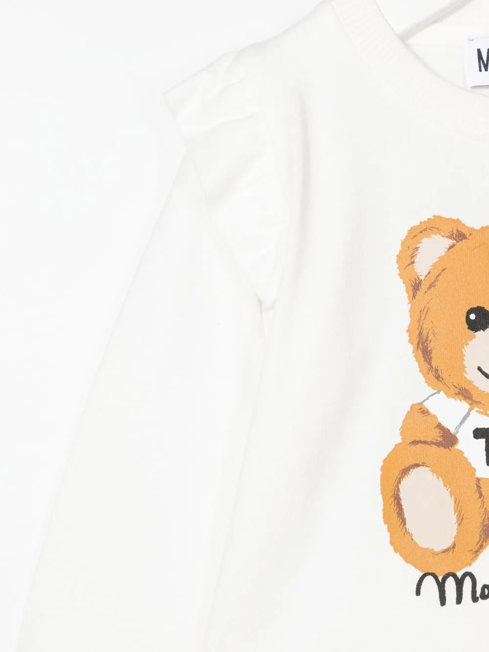 Moschino Babies' Teddy Bearprint Ruffled Tshirt In White ModeSens