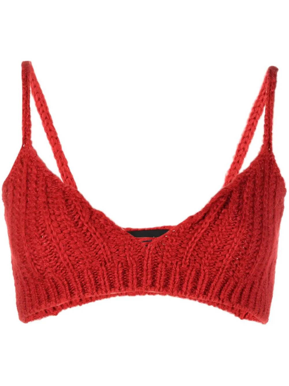 

Alanui Northern Skies rib-knit bralette - Red