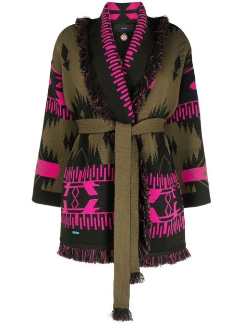 Alanui Icon geometric-jacquard cardigan Women