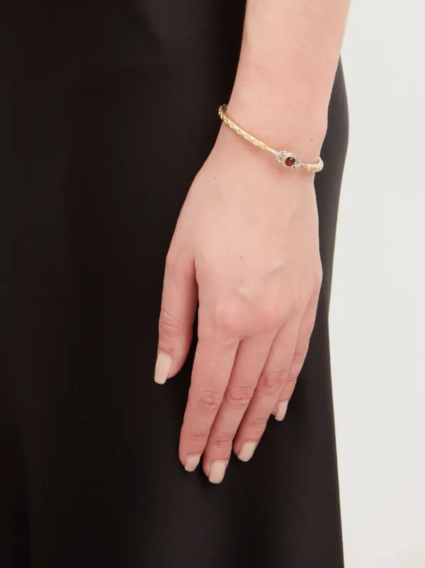 MAISON MARGIELA ゴールドトーン バングル Maison Margiela クリスタル バングル | ゴールドトーン