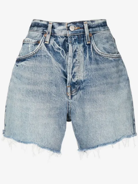 AGOLDE Riley cut-off denim shorts