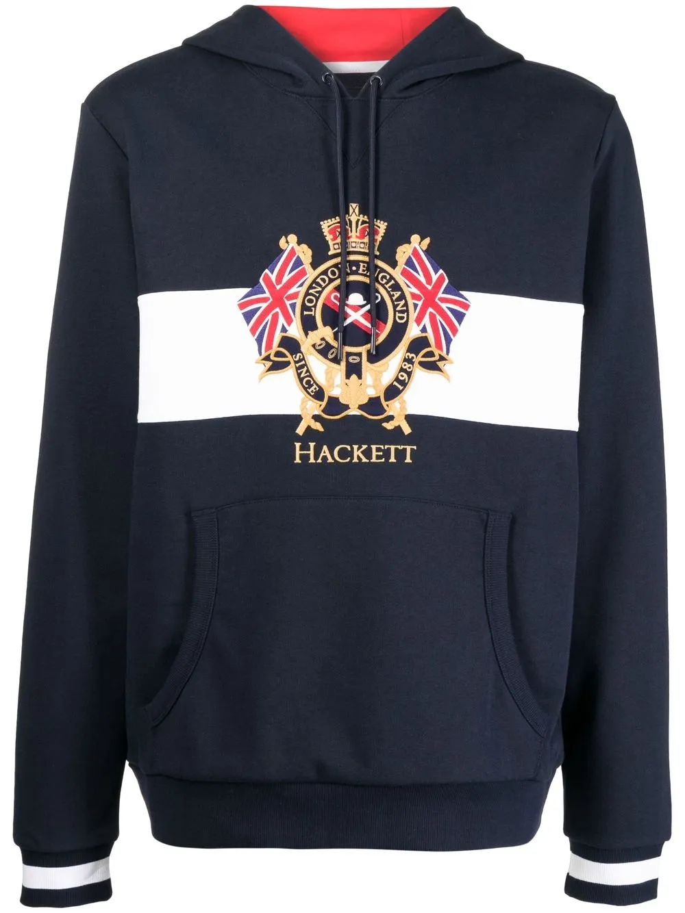 

Hackett hoodie con logo bordado - Azul