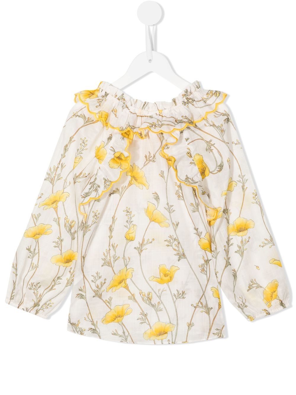 ZIMMERMANN Kids Jurk met bloemenprint - Geel