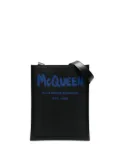 Alexander McQueen logo-print messenger bag - Black