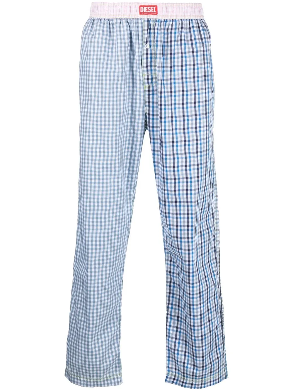 

Diesel pantalones Derik a cuadros gingham - Azul