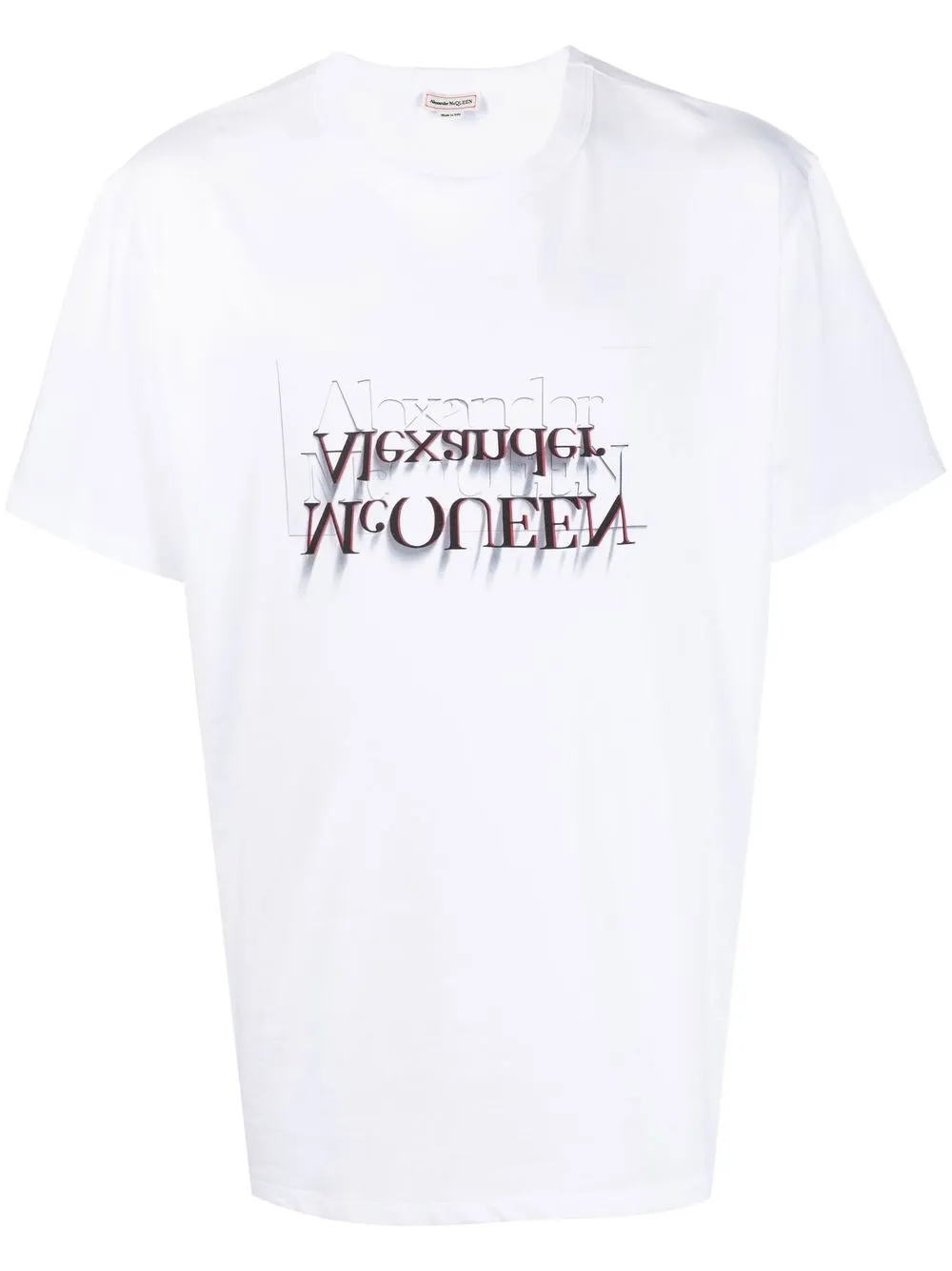 

Alexander McQueen playera con logo del revés - Blanco