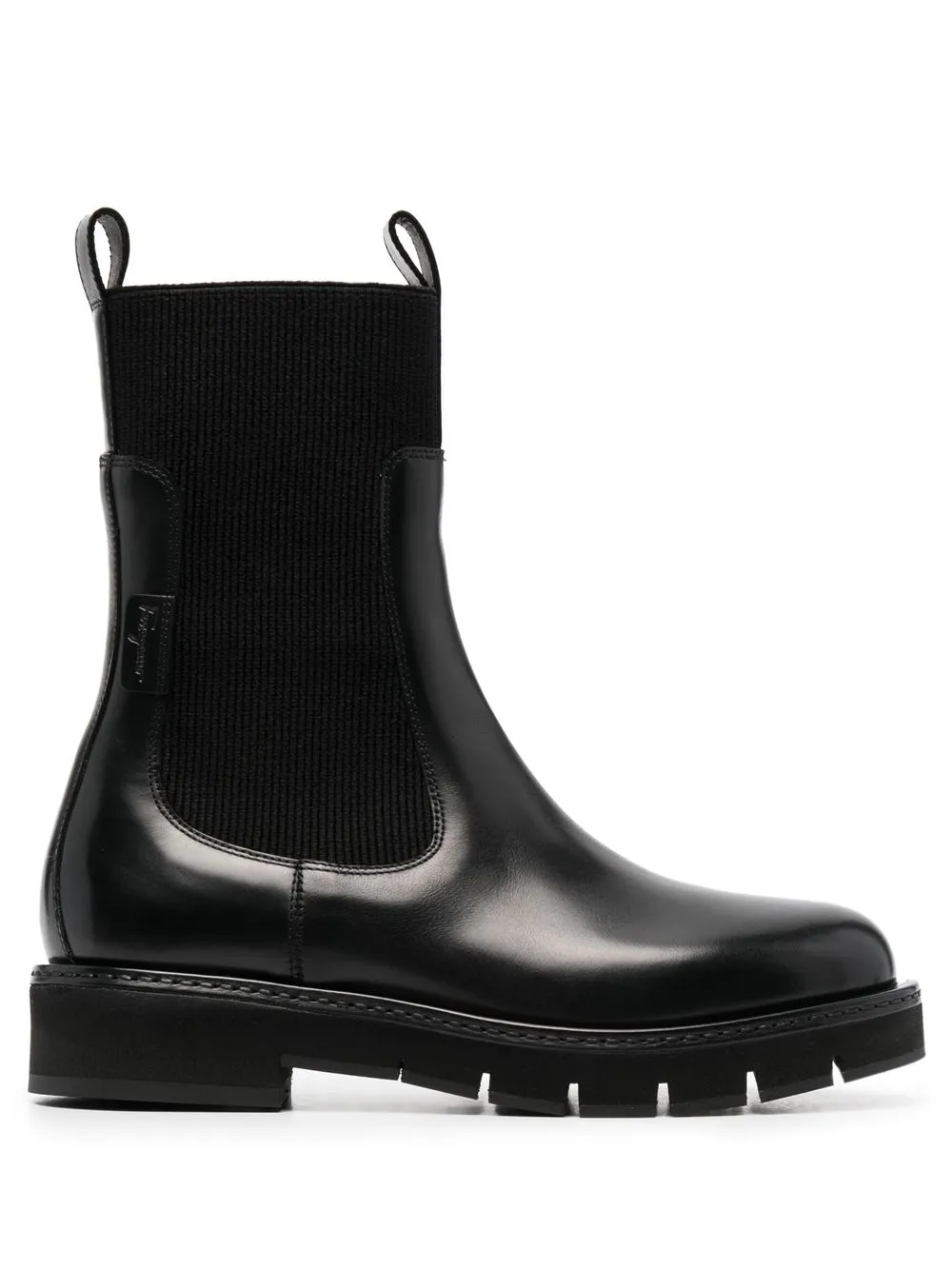 

Ferragamo cleated-sole leather Chelsea boots - Black