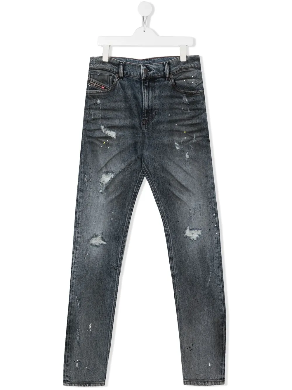 

Diesel Kids TEEN distressed slim-cut jeans - Blue