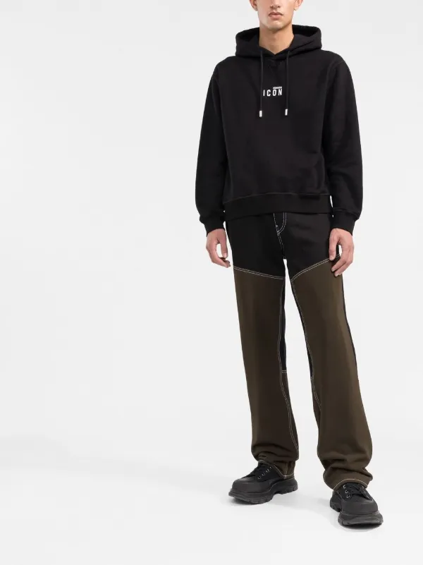 【送料&関税込】Dsquared2 Logo Printed Drawstring Hoodie DSQUARED2 logo-print Drawstring Hoodie | Black | FARFETCH