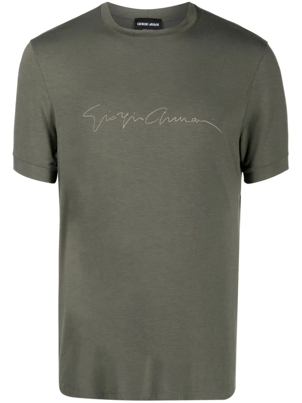 

Giorgio Armani playera con logo estampado y cuello redondo - Verde