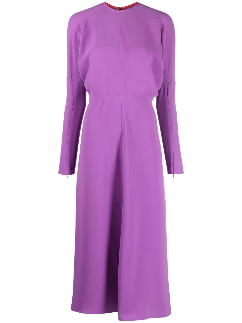 

Victoria Beckham vestido acampanado manga larga - Morado