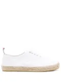 Thom Browne jute-sole lace-up sneakers - White