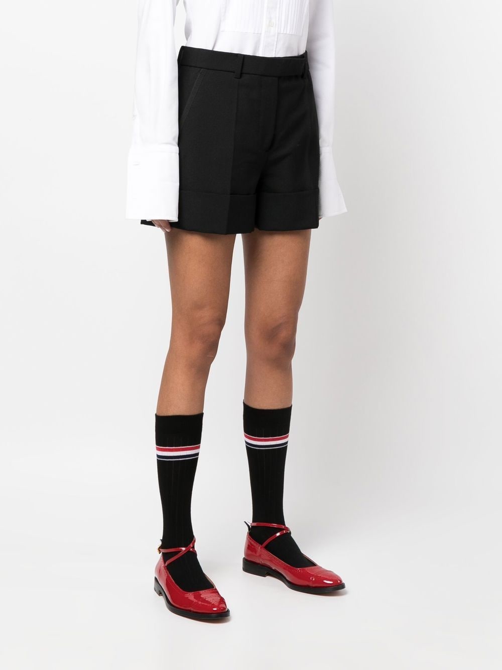 Shop Thom Browne Tailored 3-ply Shorts In Black