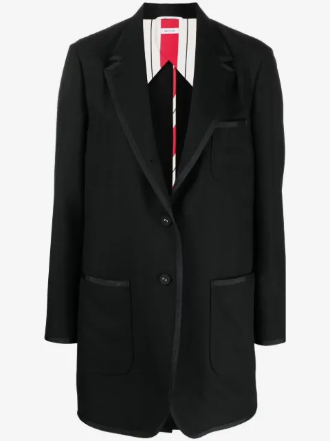 Thom Browne длинный однобортный блейзер