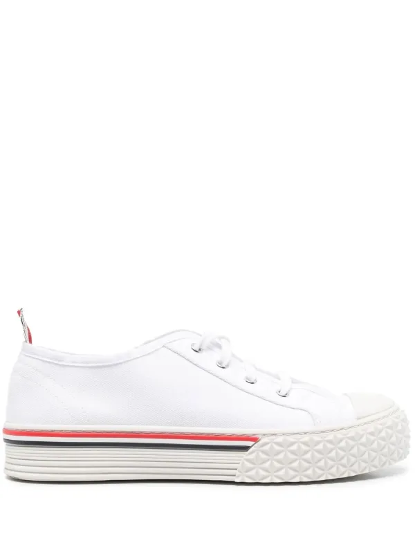 Thom Browne Collegiate Low-top Sneakers in White