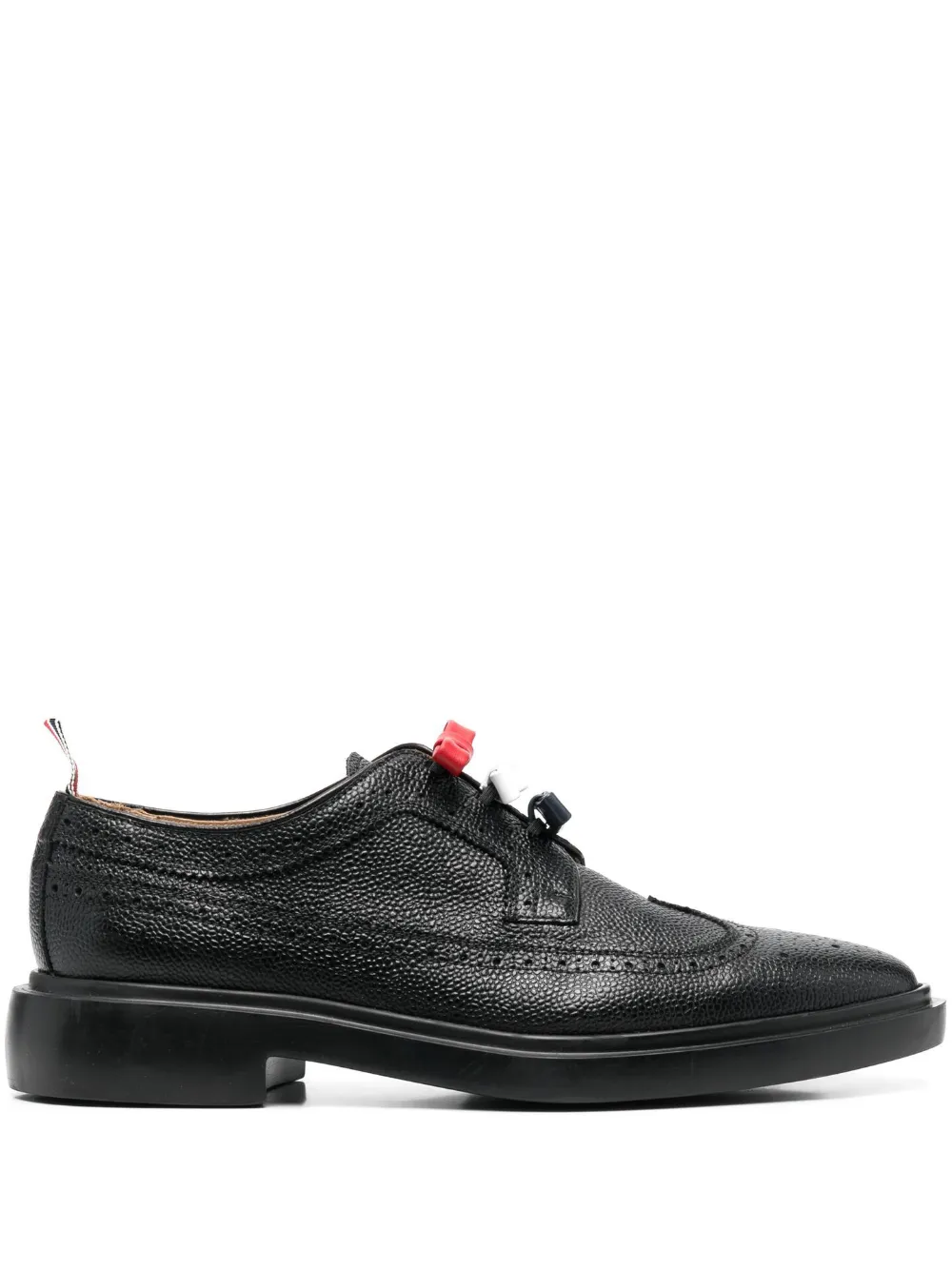 Shop Thom Browne Rwb Bow-embellished Brogues In Black