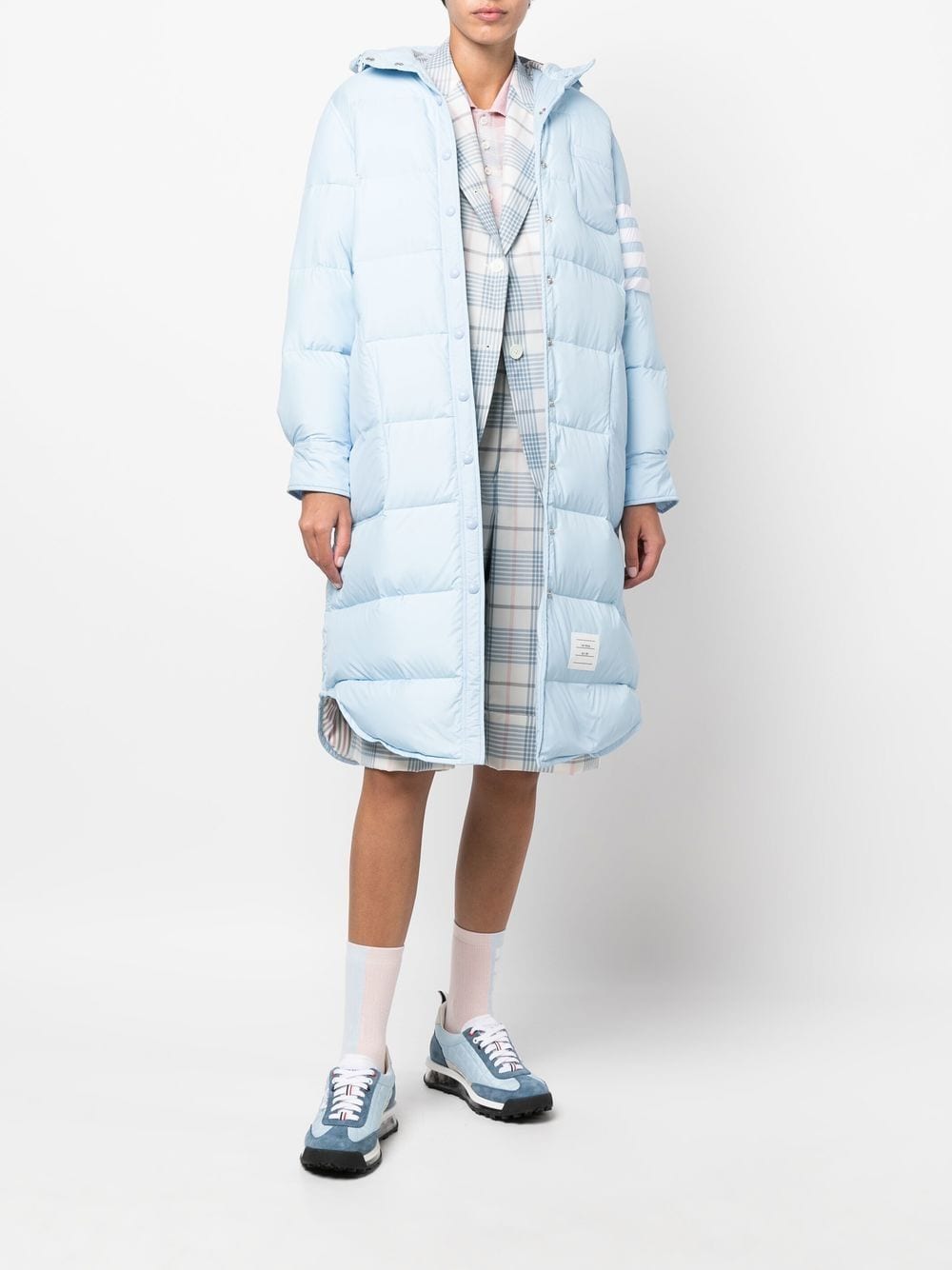 Thom Browne Gewatteerde jas - Blauw