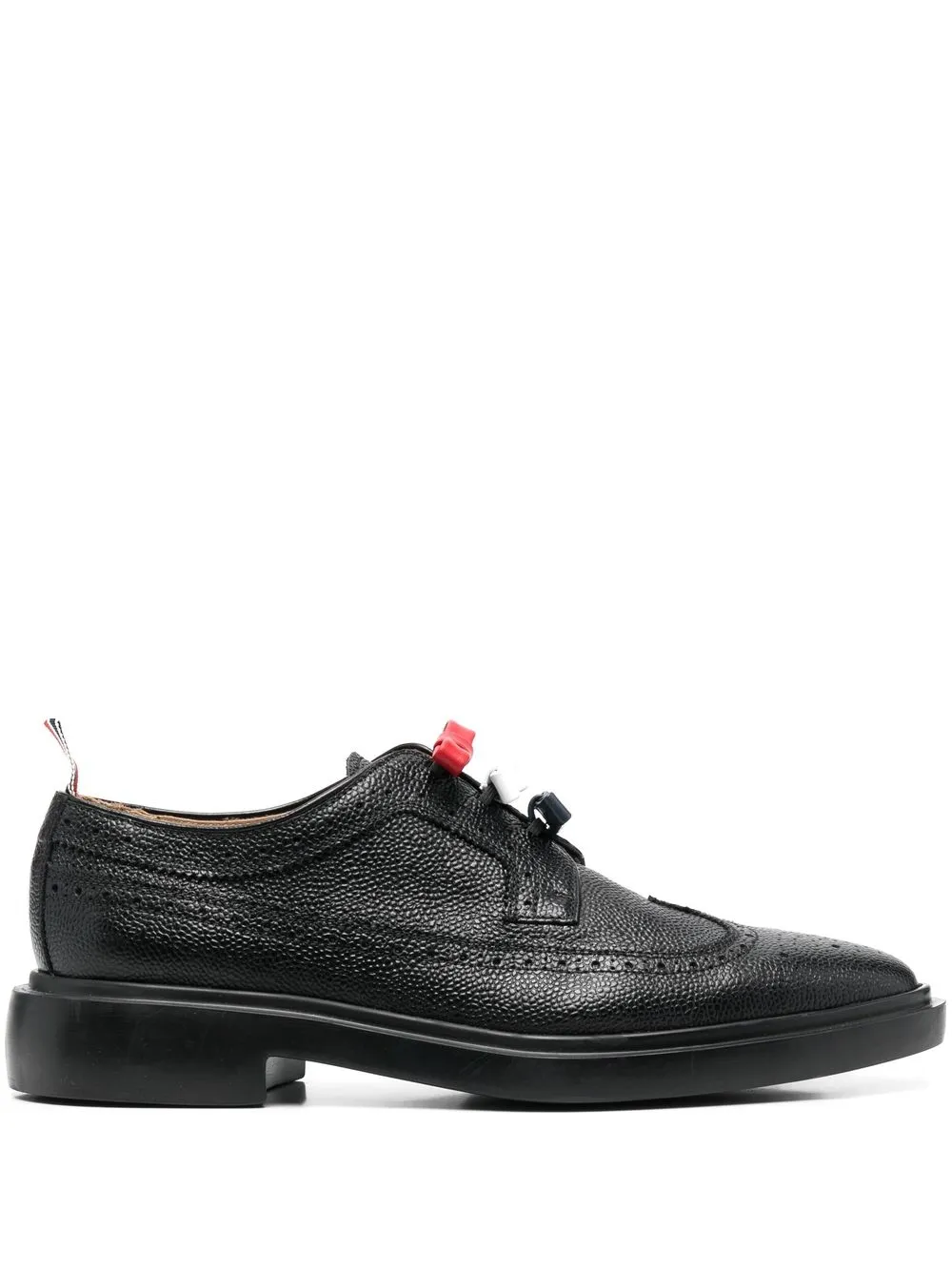 

Thom Browne pointed leather heeled brogues - Black