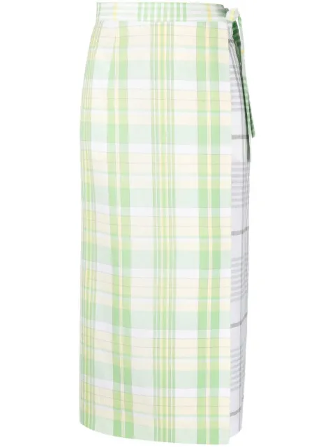 Thom Browne panelled wrap skirt