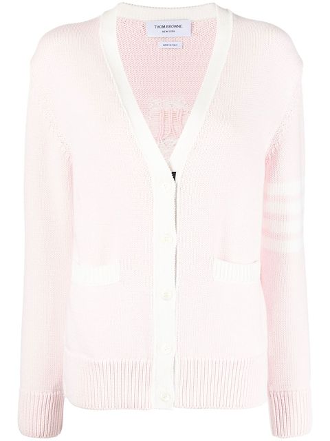 Thom Browne Flower Icon knitted cardigan