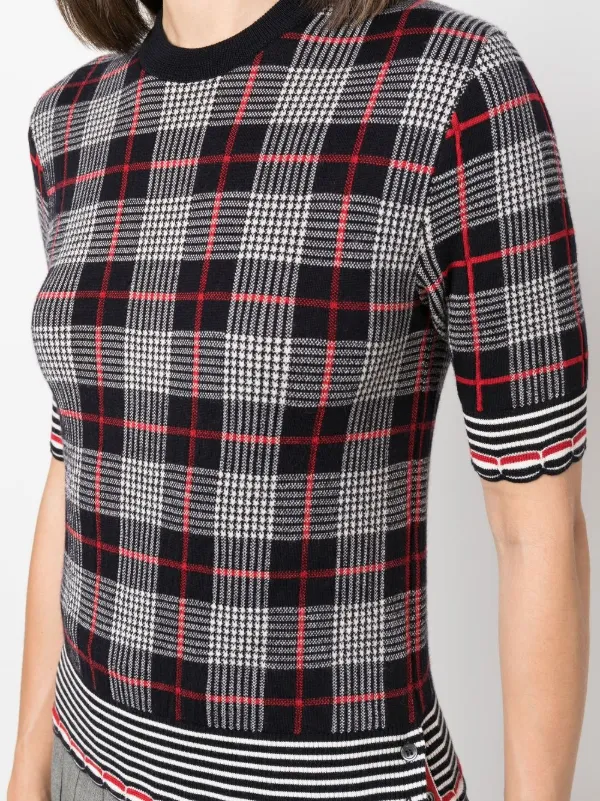 Thom Browne check-pattern Knit Top - Farfetch