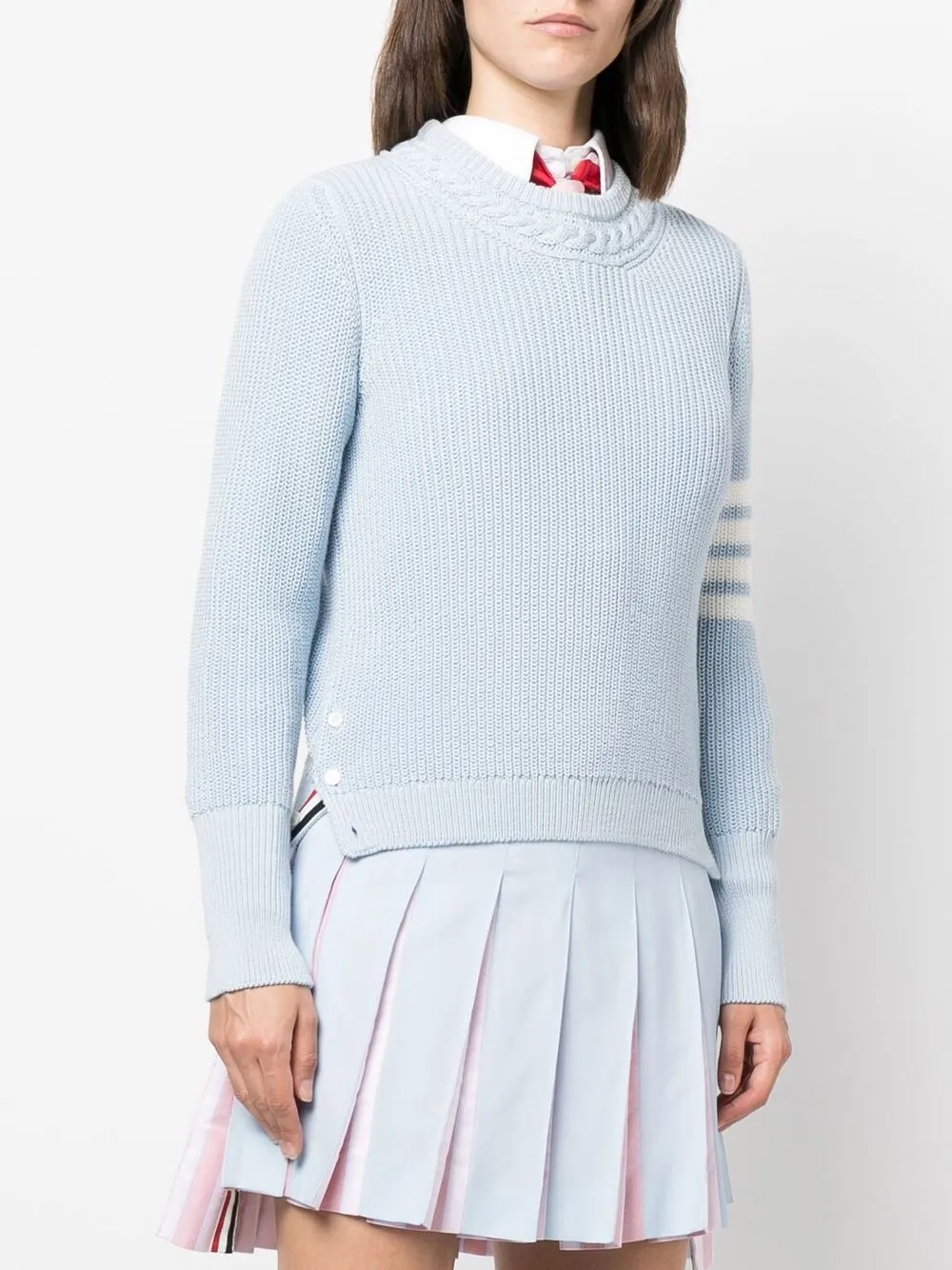 Thom Browne 4-bar Stripe Jumper In Blue