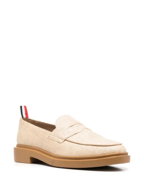 Thom Browne raffia penny loafers