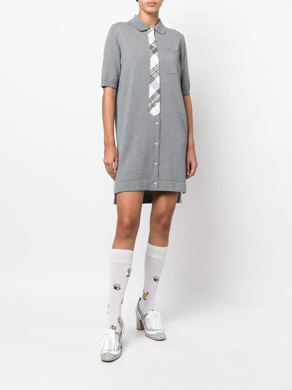 Thom Browne Jersey blousejurk - Grijs