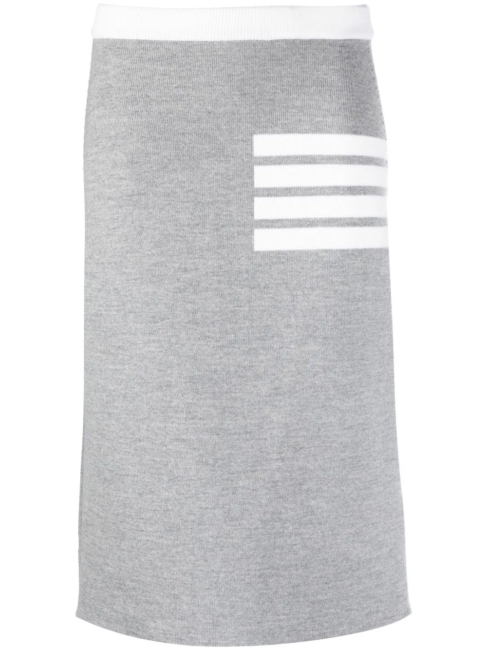 

Thom Browne A-line merino wool midi skirt - Grey