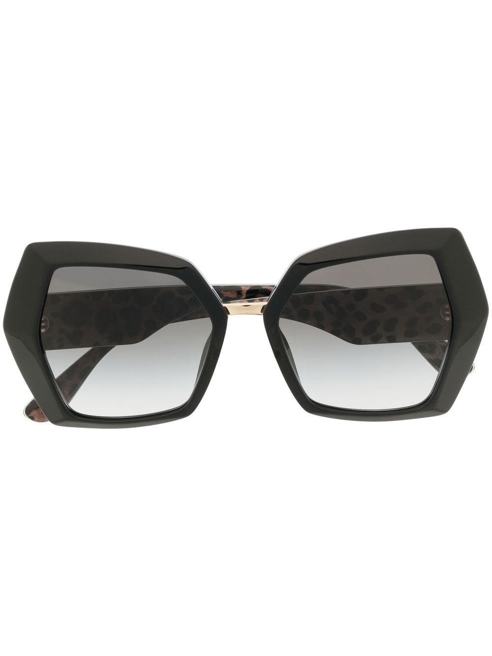 

Dolce & Gabbana Eyewear lentes de sol con placa del logo - Negro