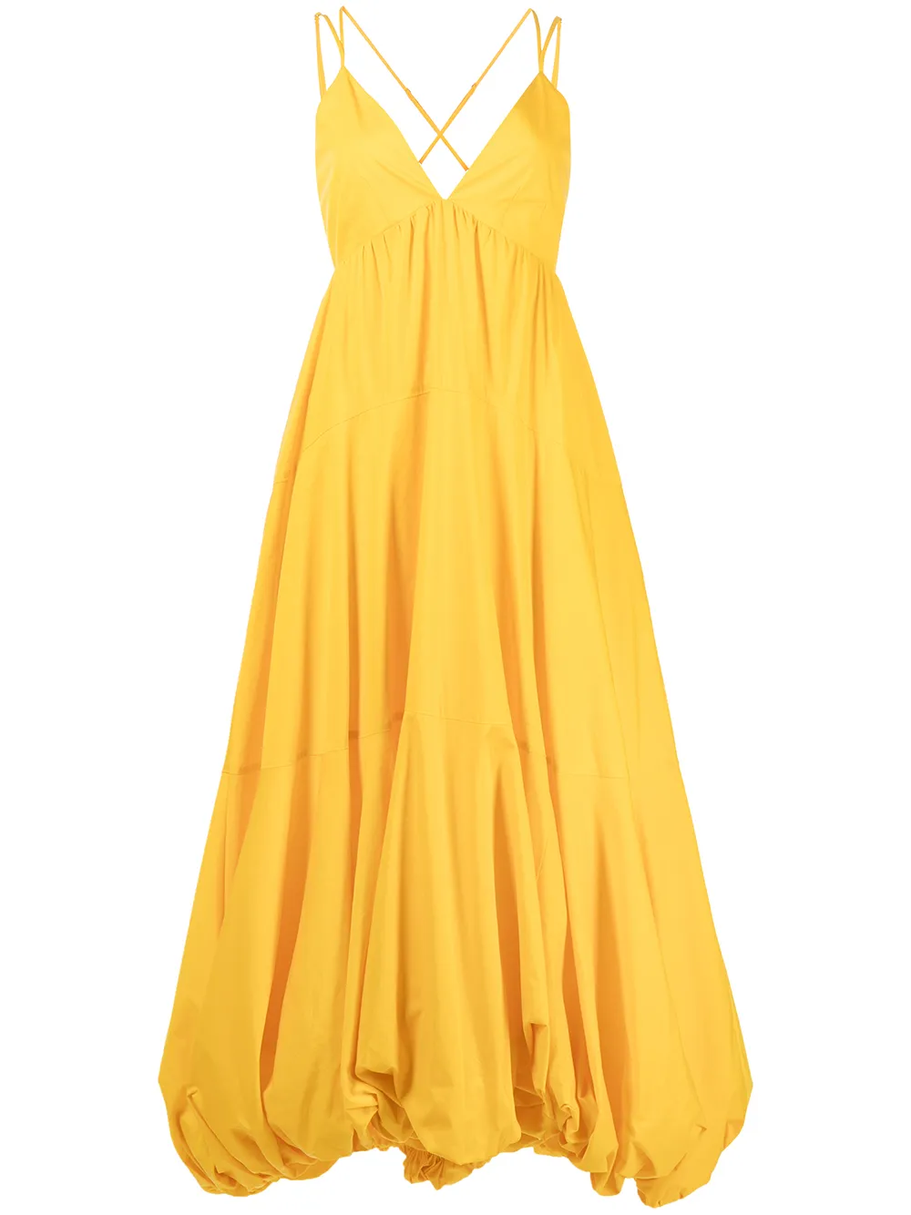 

Cinq A Sept vestido midi Effie con dobladillo abombado - Amarillo