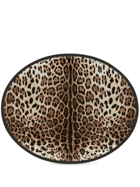 Dolce & Gabbana porcelain leopard-print platter