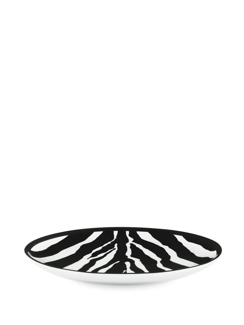  Dolce & Gabbana Porzellanteller Mit Zebra Print   Weiß 