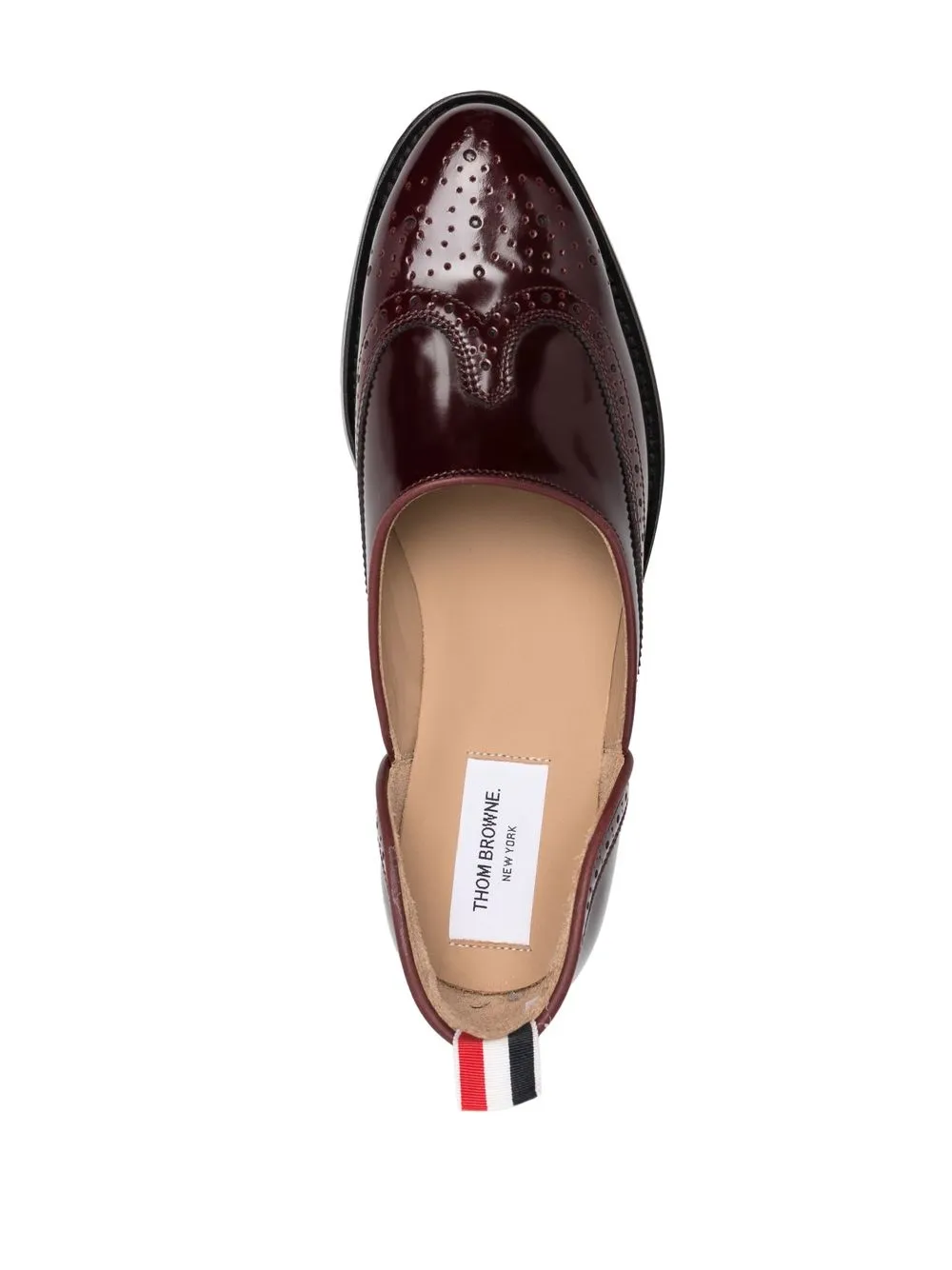 Thom Browne Slip-on Rwb Brogues In Red