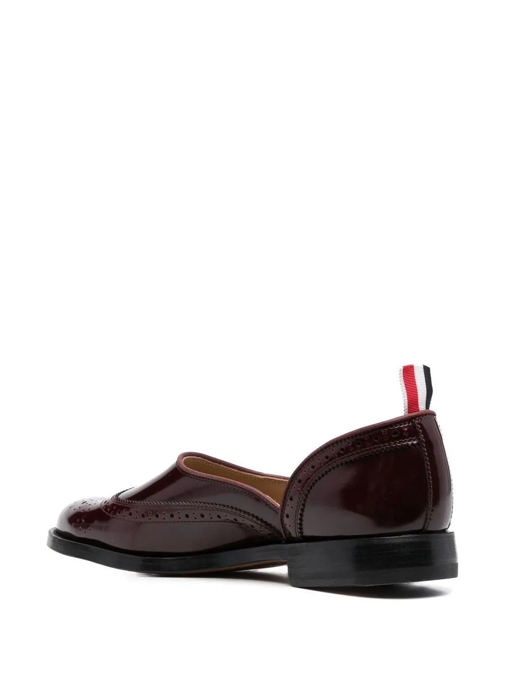 Thom Browne Slip-on Rwb Brogues In Red