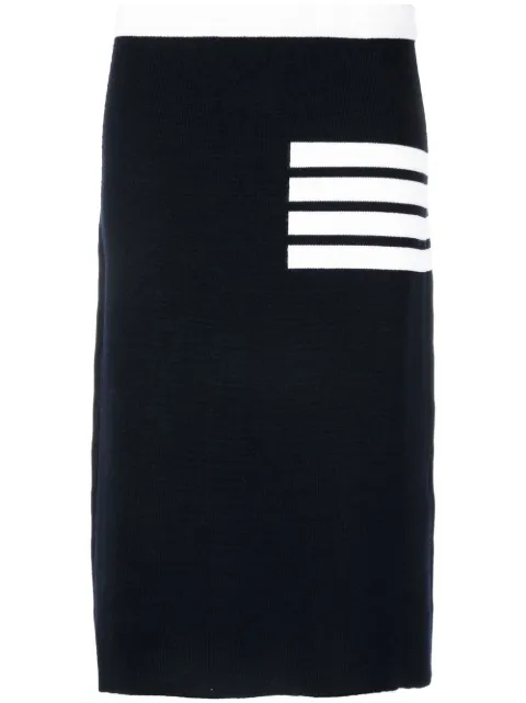 Thom Browne 4-Bar knitted midi skirt